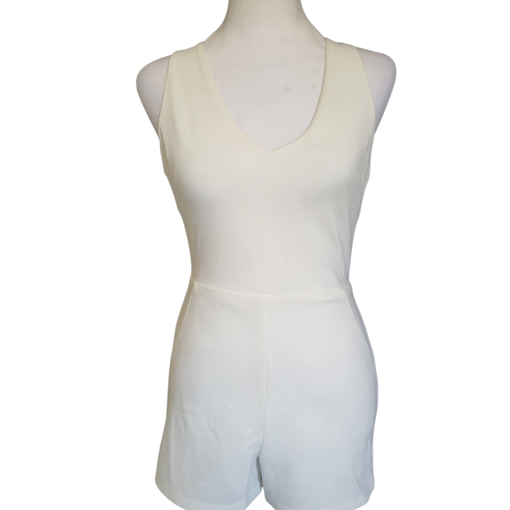 Crystal Sky Romper White sz XS